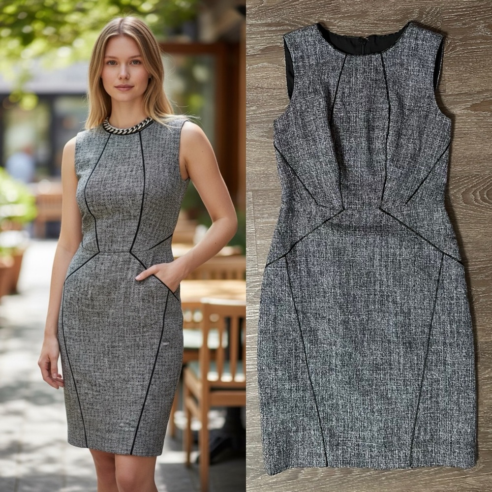 Ann Taylor Black White  Dress Size 0 VGC